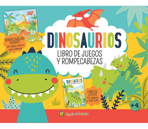 Libro Libro De Juegos Y Rompecabezas - Dinosaurios