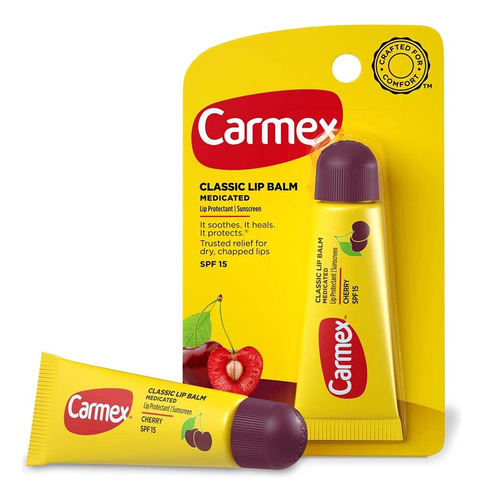Carmex Classic Lip Balm Cherry Spf 15, Paquete De 3 Unidade