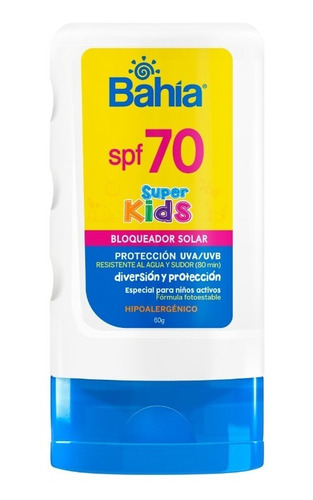 Bloqueador Bahía Super Kids Spf 70+ 60 Gr.