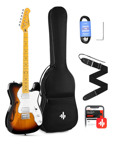 Donner Guitarra Electrica Jazz De 39 Pulgadas Tl Thinline F