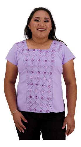 Blusa Mayakim Panal Mujer Adulto Lino Corta