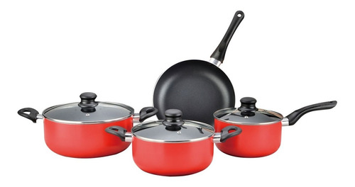 Imagen 1 de 1 de Ollas Juego Batería De Cocina 7 Piezas Daewoo Dwl-set7