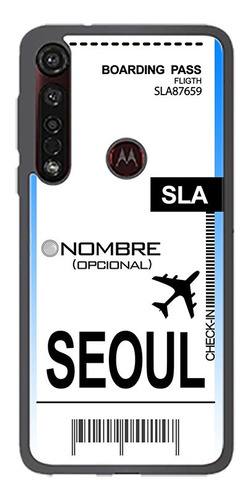 Funda G8 Plus Play Power Boleto Avion Seoul  Personalizada