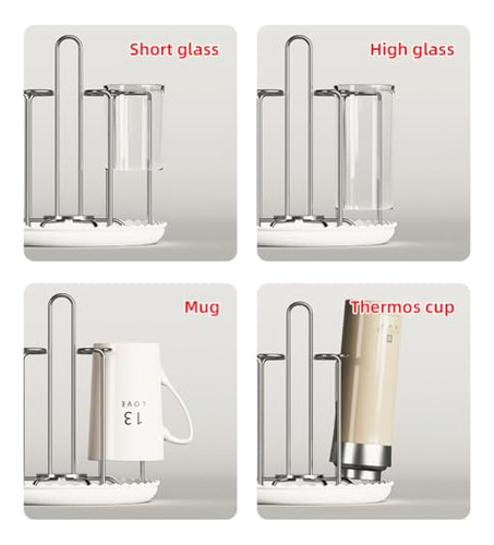 Soporte Para Secado De Tazas, Soporte De Acero Inoxidable Co