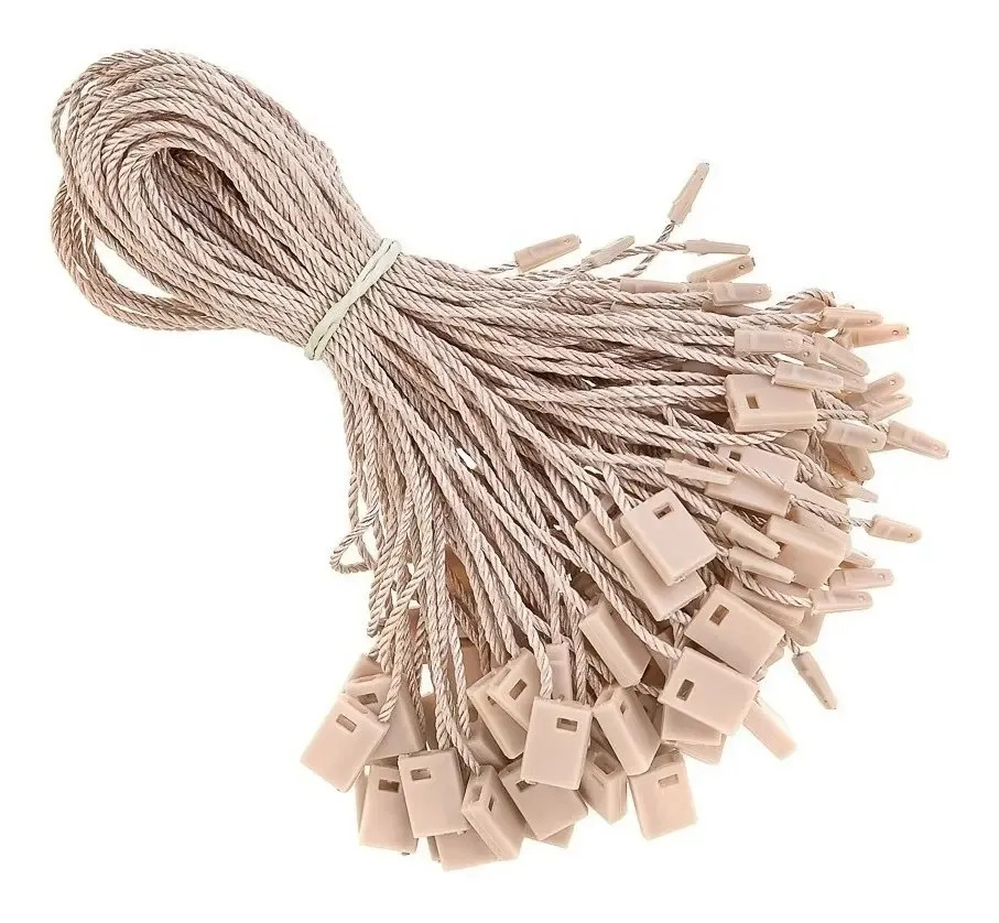 1000 Lacres Para Tag De Roupas E Acessórios Da Moda Cor Bege