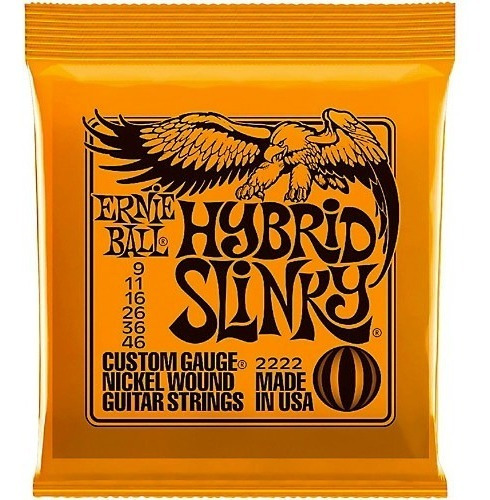 Jgo. Cuerdas Ernie Ball P/guit Elect Hybrid Slinky 09/46