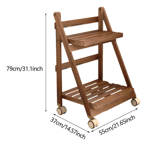 Stand Rack Batter Soporter De Plantador Plegable 2 Nivel