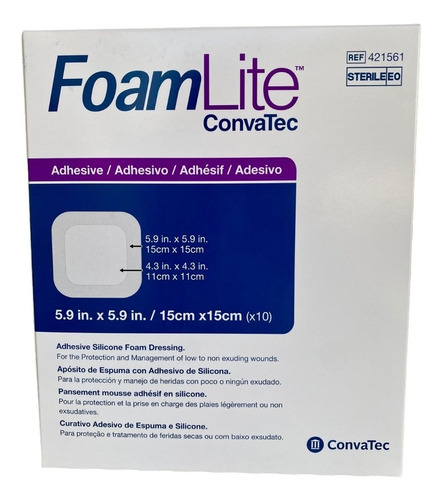 Aposito Foam Lite 15x15 C/10pzas Convatec Ref. 421561