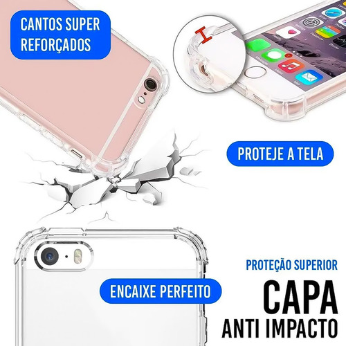 Capinha Premium Transparente iPhone Todos Os Modelos
