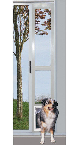 Puerta Para Perros De Aluminio Grande- Color Blanco