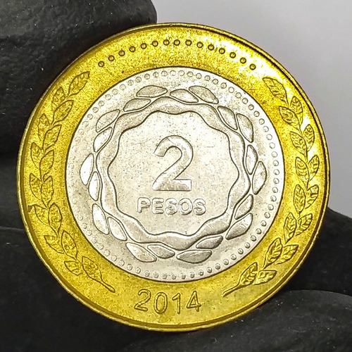 Argentina 2 Pesos 2014 Antigua Moneda Colección