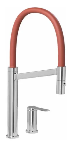 comprar Torneira de cozinha monocomando Deca Deca Colore 2289 cromo e terracota acabamento cromado
