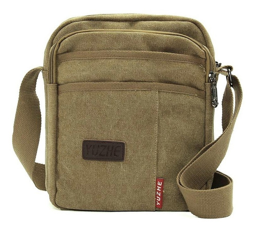 Imagem 1 de 4 de Bolsa Masculina Tiracolo Em Lona De Algodão