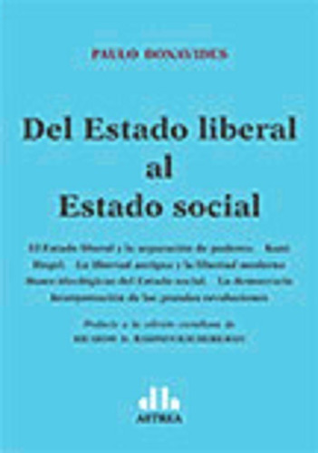 Del Estado Liberal Al Estado Social Bonavides