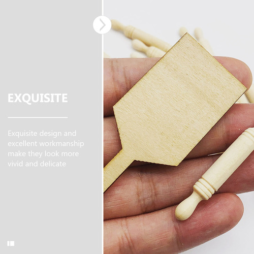 Juego De Minirodillos De Madera Con Forma De Tabla De Cortar