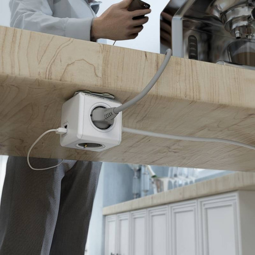 Imagen 2 de 3 de Prolongador Zapatilla Eléctrico Con Usb Power Cube De 3 M