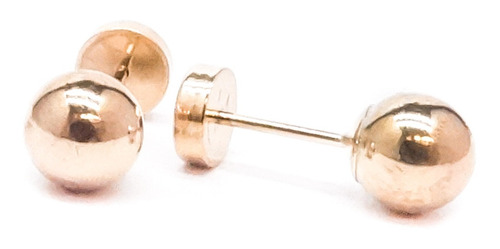 Imagen 4 de 10 de Par Aros Abridores Oro 18k Bolita Nº4 (4mm.) El Trust Joyero