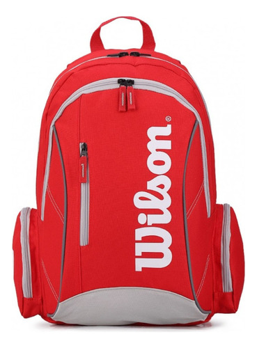 Mochila Raquetera Wilson Advantage II Color Rojo Para Raqueta de Tenis Capacidad Dos Raquetas