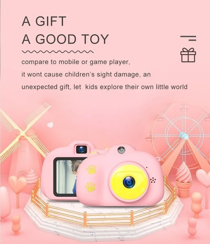 Cámara Digital Para Niños Y Niñas Foto-video +microsd 8 Gb
