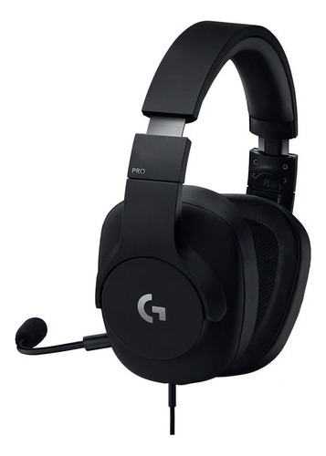 Auricular Logitech G Pro Wired Gaming Sonido Envolvente Mic Color Negro