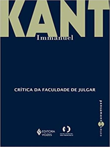 Crítica Da Faculdade De Julgar, De Kant, Immanuel. Editora Vozes, Capa Mole, Edição 1ª Edição - 2016 Em Português