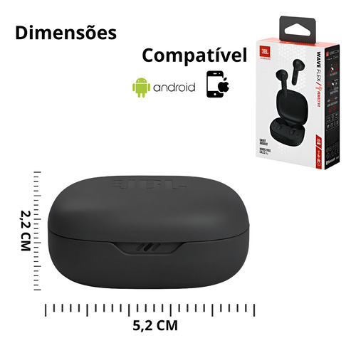 Fone De Ouvido Jbl Wave Flex Tws - Bluetooth E 32h Bateria