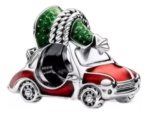 Pandora Charm Navideño Coche Y Arbol Pino  Plata S925