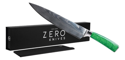 Cuchillo 8,0'' - Zero Knives - Bright Series Color Verde