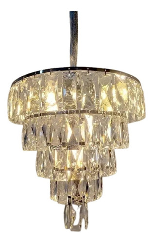 Lustre Pendente De Cristal Legítimo K9 - Luxo Cor Prateado/Transparente 110V/220V