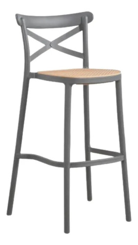 Taburete Crossback Danubio Piso De Bar Terraza Arizona 75 Cm