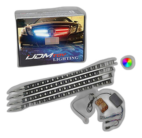 Barras De Luz - Ijdmtoy (4) Strip 12-inch 7-color Rgb 72-led