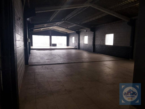 Galpão Para Alugar, 280 M² Por R$ 5.400,00/mês - Vila São Jorge - São Vicente/sp - Ga0044