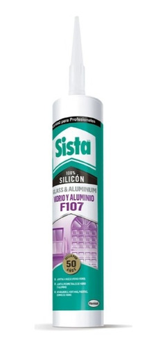 Silicona Vidrio Y Aluminio Negro 300ml