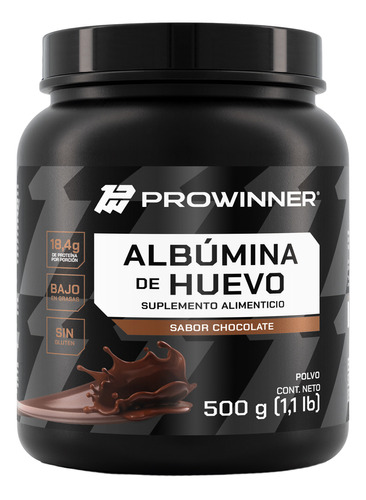 Albumina De Huevo Chocolate 500 Gramos Prowinner Sabor Chocolate