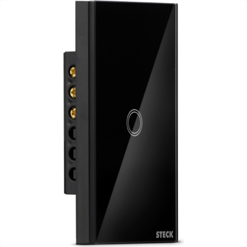 Interruptor Steck Smarteck 1 Modulo Touch Wi-fi Bivolt Preto