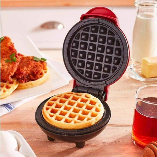 Imagen 5 de 5 de Mini Waflera Eléctrica Antiadherente 350w Tostadora Sandwich
