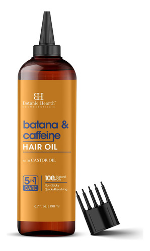 Aceite Capilar Botanic Hearth Con Batana Y Cafeína, 200 Ml,