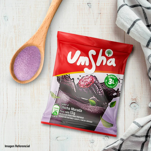 Chicha Morada Umsha 3 Kit - 36 Unidades | Cada 13g Rende 2l