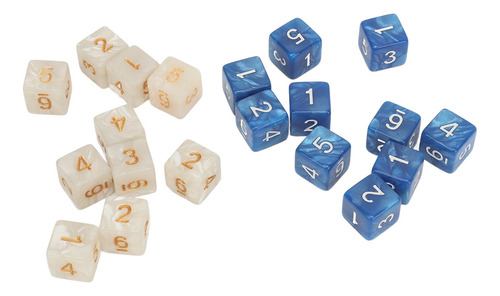 Juego De 20 Dados Acrílicos Con Números De Juego Con Esquina