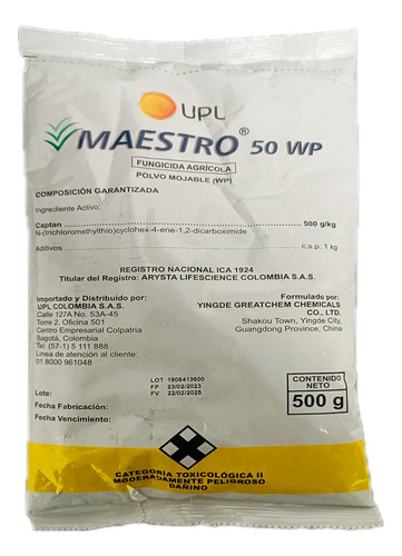 Maestro Captan 500gr Fungicida