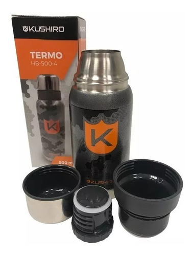 Imagen 4 de 4 de Termo Acero Inoxidable Kushiro 1/2 Lt Camuflado 24 Horas