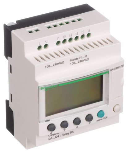 Plc Zelio Sr3b101fu, 220v, 6 Ed/ 4 Sd + Programación Gratis