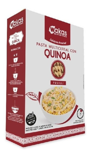 Fideos Fusilli Con Quinoa Wakas Multicereal 250gr Sin Tacc