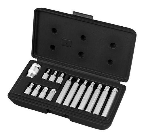 Jogo Bits Torx Haste Sextavada 15 Peças 10 Mm