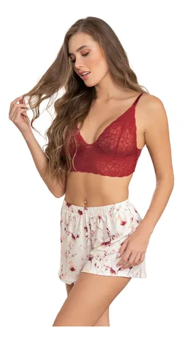 Pijama Mujer Blanco-rojo Fi 88792