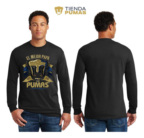Playera Deportiva M Larga Hombre Pumas Unam Mejor Papá Pumas
