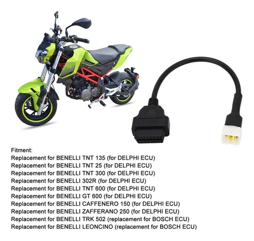 Cable De Diagnóstico Obd2 Para Vehículos Benelli Tnt Y Delph