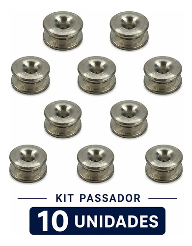 foto de 10x Passador Ilhós Passador P/ Carretel Roçadeiras Universal Prata