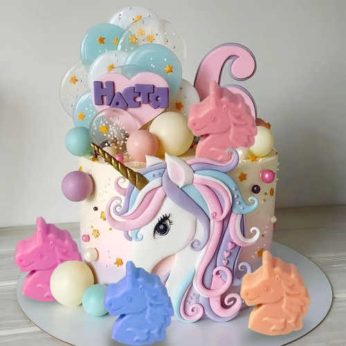 Molde De Silicona Con Forma De Unicornio, 2 Piezas, Diseño D