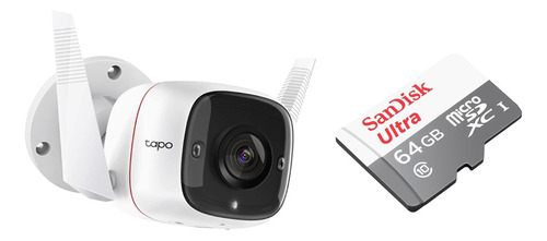 Câmera Ip Wi-fi Tp-link Outdoor Tapo C310 + Cartão Sd 64gb